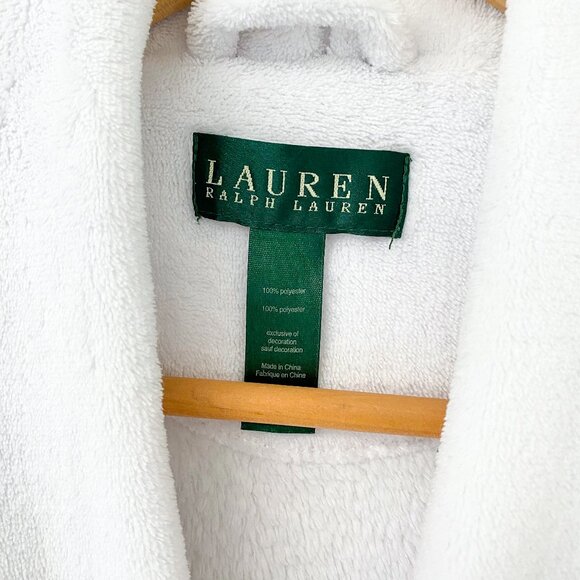 Lauren Ralph Lauren - Plush Embroidered Robe with Belt - Picture 3 of 6